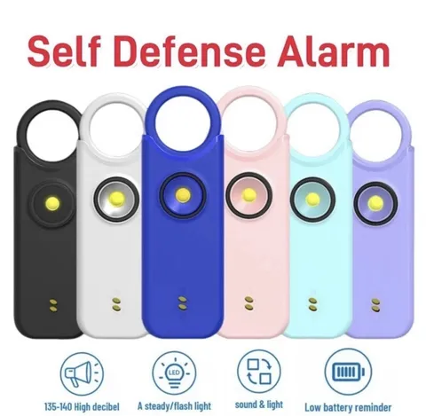 Personal Safety Alarm - 135dB Ultra Loud Siren with LED Strobe Light, USB