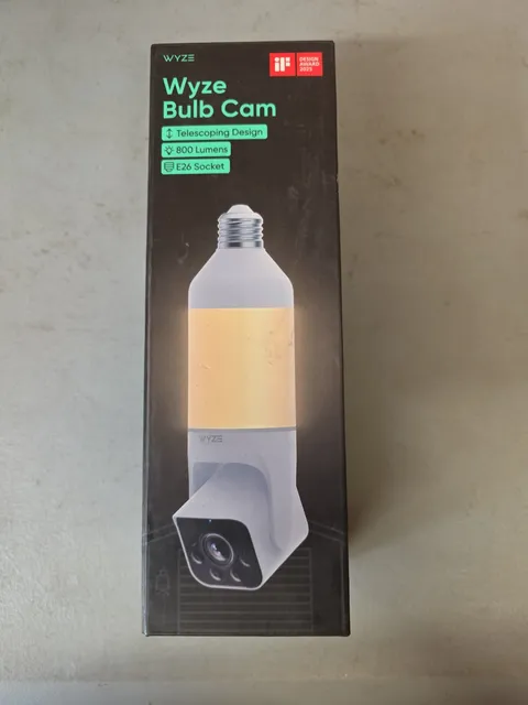 Wyze Bulb Cam 2K Smart Security Camera LED Light Bulb WiFi Color Night Vision