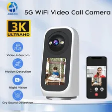 Jooan 3K PTZ Ip Camera Video Call with 2.8Inch LED Screen Baby Cry Sound Detecti
