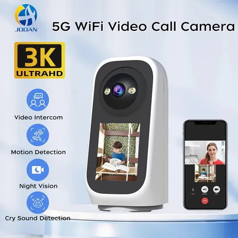 Jooan 3K PTZ Ip Camera Video Call with 2.8Inch LED Screen Baby Cry Sound Detecti