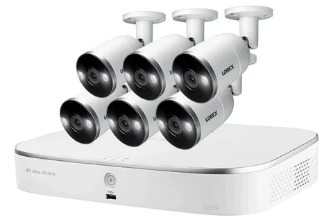 Lorex Fusion 4K NVR - N84283T-68AB-E- 8-Chan 3 Tb HDD + 6 PoE Cameras