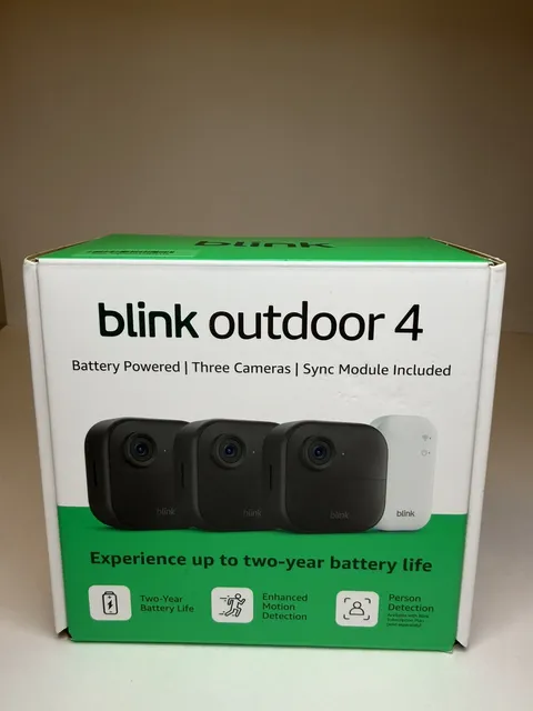 Blink Outdoor 4, (4th Gen 2025) Wireless 3 Camera Security System + Sync Module