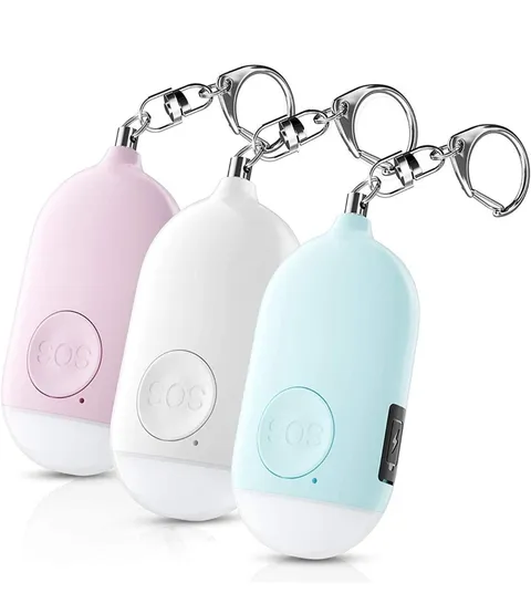 Safesound Personal Alarm Siren Song 3 Pack - 130dB Self Defense Alarm Keychain