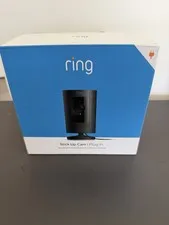 Ring Stick Up Cam Plug-in Wired Indoor/Outdoor Camera Black