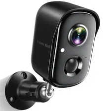 Security Cameras Wireless Outdoor, 2K Battery 1 Count (Pack of 1), Black
