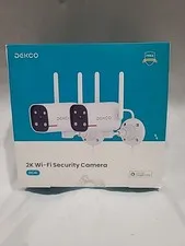 DEKCO DC4L 180-degree Pan Wired Outdoor Security Cameras, 2-pack