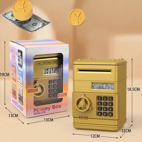 Mini Money Safe Box Cash Saving Money Box Keypad Lock Home  Adults
