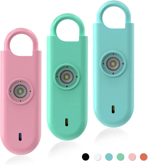 140dB Personal Safety Alarm for Women, 3 Pack Safe Alarm Protection Keychain wit
