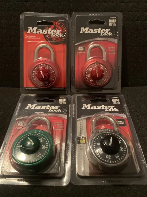 Master Lock 1530DCM Steel 3-Digit Combination Padlock 1.87 in. (Pack of 4) 1500D