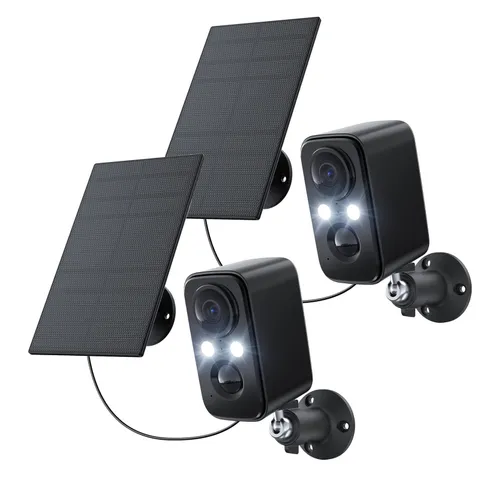 Security Cameras Wireless Outdoor, Flood Light Solar Cameras for Home Securit...