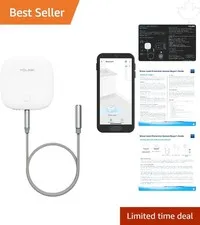 Smart Home Compatible Water Leak Sensor with 4.2ft Cable and Easy Installation