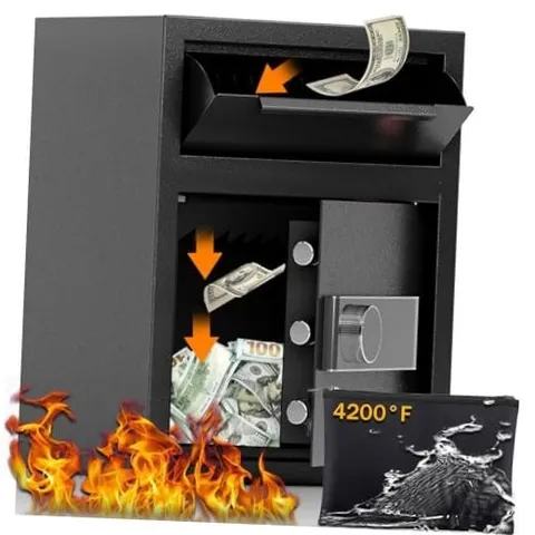 2.6 Cuft Drop Safe for Business Quick Place Safe with Cash Drop 2.6 CUB black