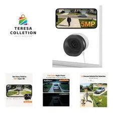 Indoor Magnetic Window Camera 3K HD with Real-Time Alerts & Motion Detection