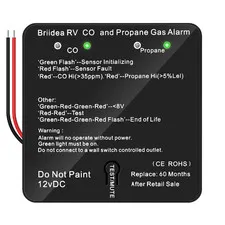 RV Carbon Monoxide Propane Gas Alarm, Briidea Dual LP/CO, Separate LED Indicator