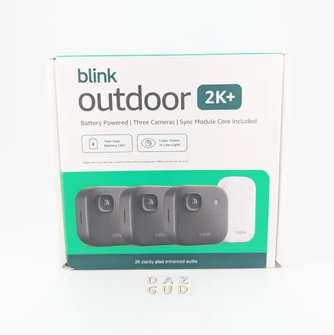 Blink Outdoor 2K+ Wireless Security Camera 3‑Camera System + Sync Module – NEW