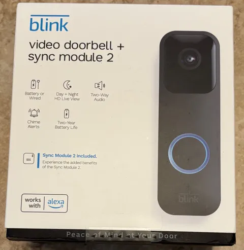 Blink Video Doorbell + Sync Module 2 SEALED