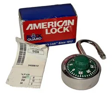 American Lock Company Combination Padlock A400KGRN Key Controlled New Old Stock*