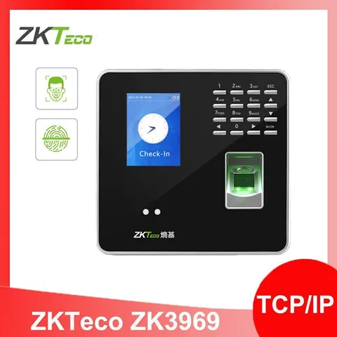 ZKTeco ZK3969 TCP/IP Face Fingerprint Recognition Time Attendance Time Clock New