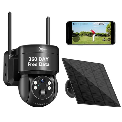 4G LTE Solar Security Camera - Wireless Outdoor, No WiFi, 360° View, TUYA App, D