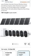 aosu Outdoor Security Cameras Wireless Home Surveillance System, Solar Powered