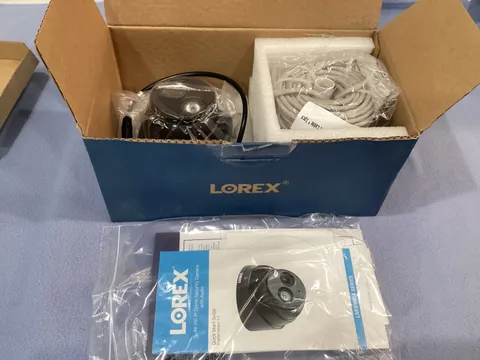 LORAX MODEL NO. LNE8950AB, 4K IP EYEBALL DOME CAMERA WITH AUDIO NTSC