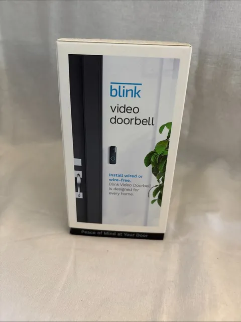 Blink Video Doorbell NEW in Box. Works with Alexa. UPC 840080584669