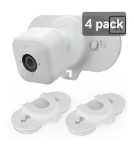 Versatile 4 Pack Blink Camera Mount with Dual Suction Cups - White