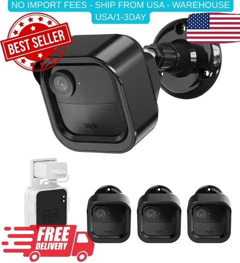 3 Pack All New Blink Outdoor & Indoor Wireless Home Security Camera System Mount