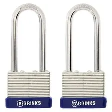 Laminated Steel 40mm Keyed Padlock with 2 1/4in Shackle, 2 Pack