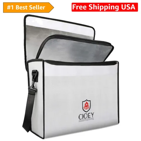 Fireproof Document Bag - Fireproof Box [Thermal Insulated] Fireproof Safety B...