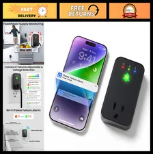 WiFi Power Failure Alarm | Smart Freezer & Sump Pump Monitor | 110dB Alert & App