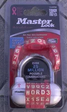 Master Lock Set-Your-Own Comination Pad Lock Pink
