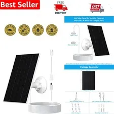 Reliable 4W Solar Power for Rechargeable Cameras -  Waterproof & Long Cable