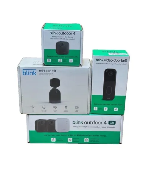 Blink Whole Home Security Bundle Outdoor 4 Doorbell Pan-Tilt Sync XR New