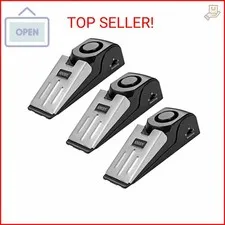 3-Pack Upgraded Door Stop Alarm -Great for Traveling Security Door Stopper Doors