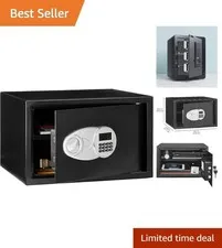 Floor or Wall Mount Security Safe for Valuables 16.9x14.6x10.6 Inches