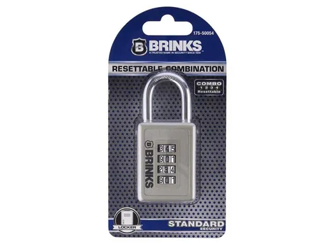 Padlock 3.25" W X 1.574" L Die-Cast Zinc 4-Dial Combination Assorted