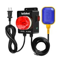 Briidea Indoor/Outdoor High Water Alarm 110Db Loud Alarm Large Led Indicator Ac