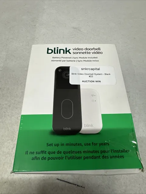 Blink Video Doorbell 1440x1440 Resolution 2.4GHz Wireless New & Sealed
