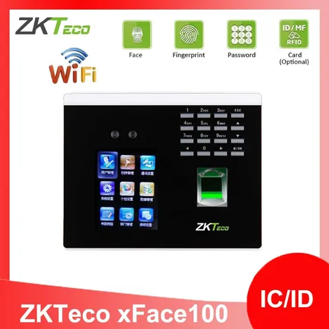 ZKTeco xFace100 Facial Recognition TCP/IP WIFI Dynamic Time Attendance System