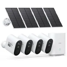 3K/5MP Solar Security Cameras Wireless Outdoor System, 4-Cam-Kit