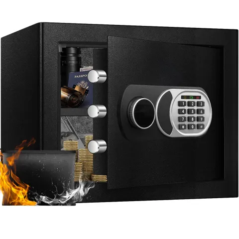 1.8 Cuft Small Safe Box with Fireproof Waterproof Bag, Safes for Home Documen...