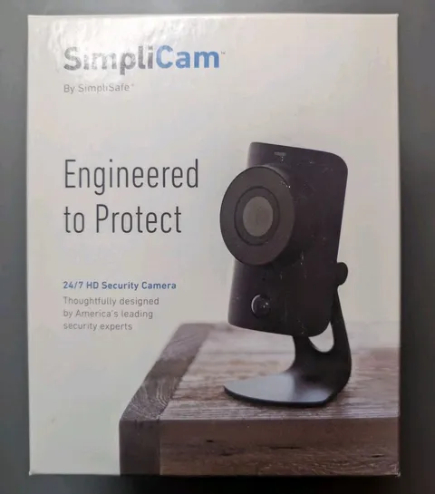 SimpliSafe SimpliCam 1080p HD Wired Indoor Wi-Fi Security Camera Black