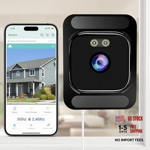 Window Camera for Home Security: 2.4GHz&5GHz WiFi 4K Indoor Camera with Color