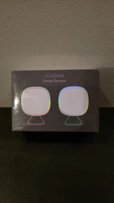ecobee SmartSensor 2-Pack Wireless Indoor Battery Sensor, White Energy Saving