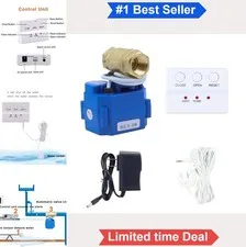 Water Leak Detector Automatic Shut Off Valve 1/2in NPT Alarm Sensor For Laundry