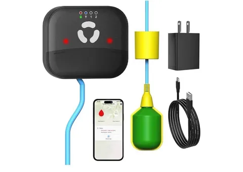 LUCKYDUO High/Low Sump Pump Alarm WiFi New Upgrade, Builtin Backup Battery, S...