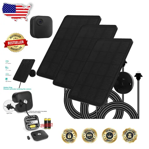Blink Outdoor 4 Solar Panel 3 Pack 4W Monocrystalline USB-C Waterproof Charger