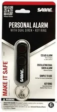 Sabre Personal Alarm, Safety Keychain Personal Alarm w Dual Siren, 120 dB, Blk