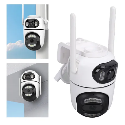 Pan Tilt Security Camera WiFi 8MP Dual Lens AI Motion Detection with APP NEW